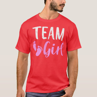 Gender reveal team girl matching family baby party T-Shirt