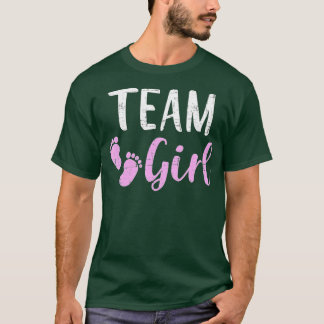 Gender reveal team girl matching family baby party T-Shirt