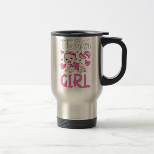 Gender Reveal Team Girl Party Set Travel Mug