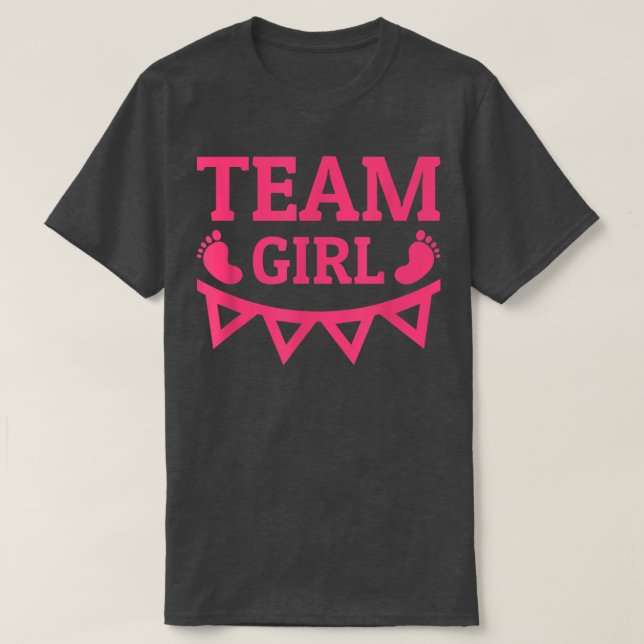 Gender Reveal Team Girl Pink  T-Shirt (Design Front)