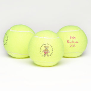 Gender Reveal Tennis Ball with Teddy Bear