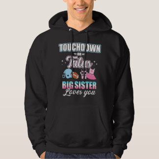 Gender reveal touchdowns or tutus sister matching hoodie