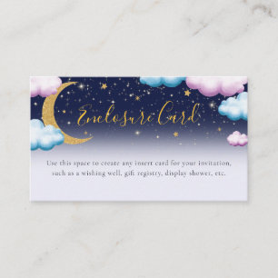 Gender Reveal Twinkle Twinkle Little Star Enclosure Card