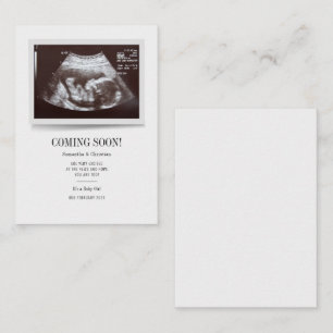 Gender Reveal Ultrasound Photo Pregnancy Budget Card