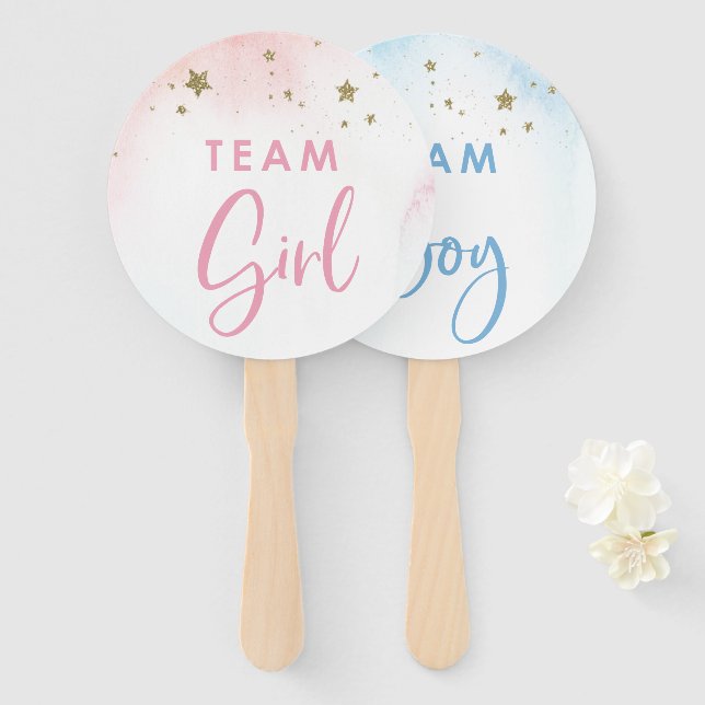 Gender Reveal Voting Fan Twinkle Twinkle (Front and Back)