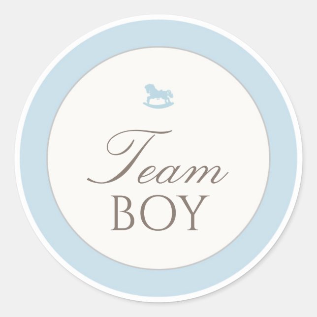 Gender Reveal Voting Team Boy Teddy Bear Sticker (Front)
