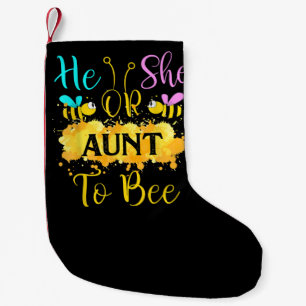 Gender Reveal What Will It Bee – Gift For Aunt Small Christmas Stocking