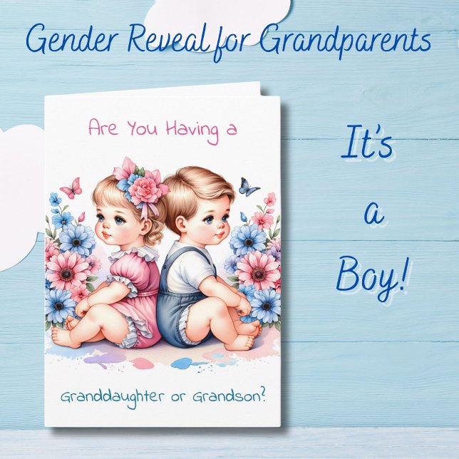 Gender Reveal | You're Having a Grandson  Card (Creator Uploaded)