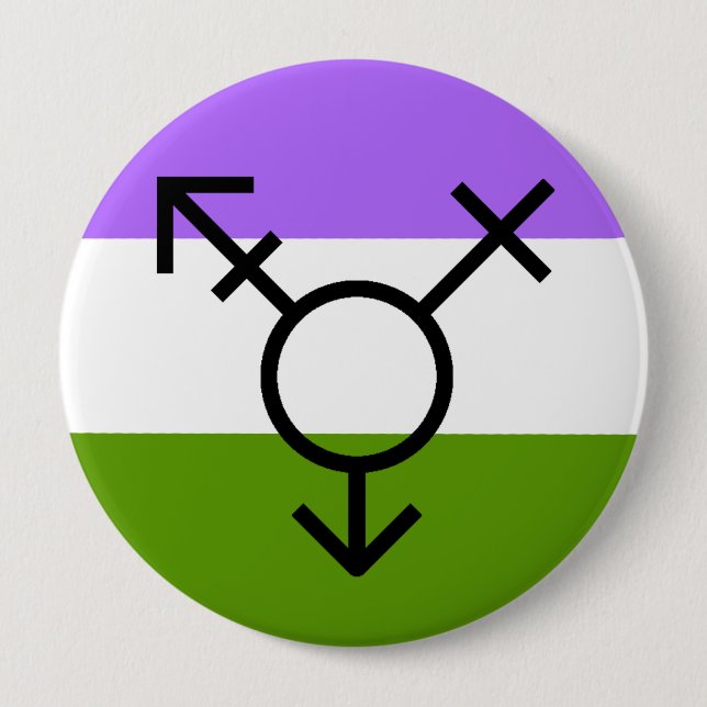 Gender Revolution LGBTQA Genderqueer Non-Binary 10 Cm Round Badge (Front)