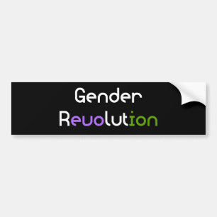 Gender Revolution LGBTQA Genderqueer Non-Binary Bumper Sticker