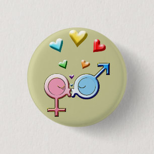 Gender Sweet Kisses 3 Cm Round Badge