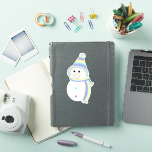 Genderfaun Pride Snowman Snowperson Flag Blue