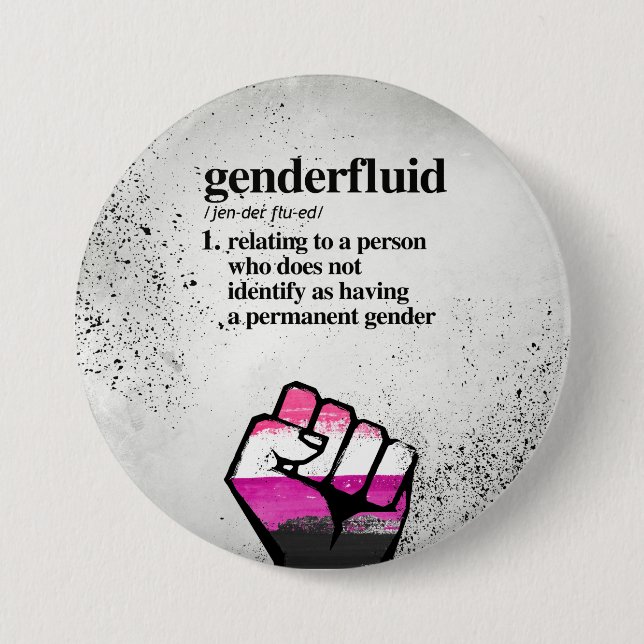 Genderfluid Definition - Defined LGBTQ Terms - 7.5 Cm Round Badge (Front)