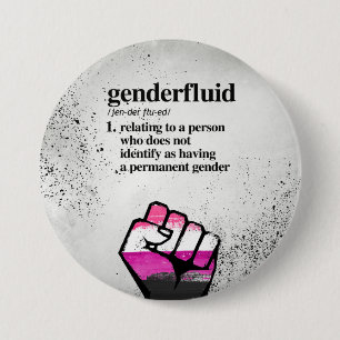 Genderfluid Definition - Defined LGBTQ Terms - 7.5 Cm Round Badge