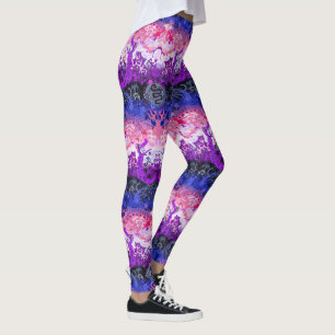 Genderfluid Dragon Damask - Genderfluid Pride Flag Leggings