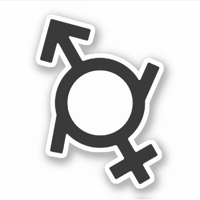 Genderfluid Female and Male Gender Symbol (Front)