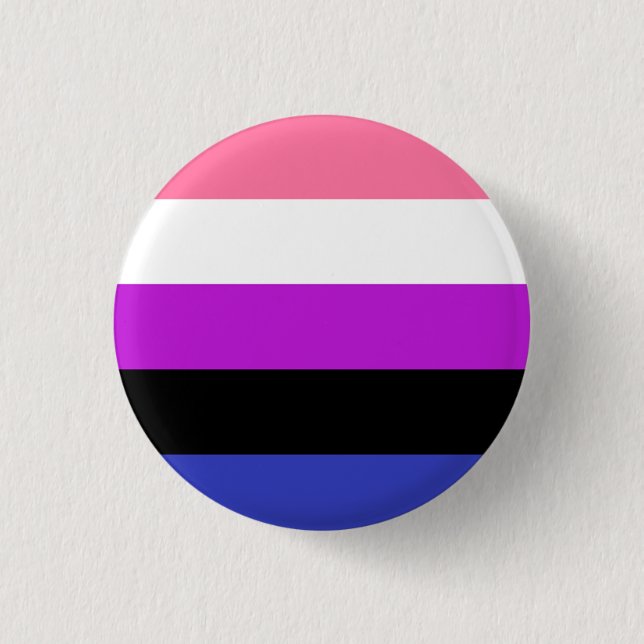Genderfluid Flag 3 Cm Round Badge (Front)