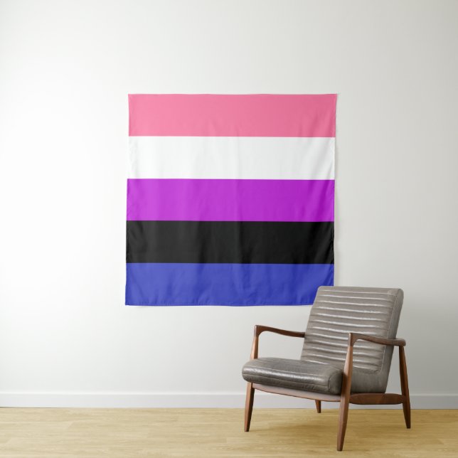 Genderfluid Flag 57 x 57 Tapestry (In Situ (Horizontal))