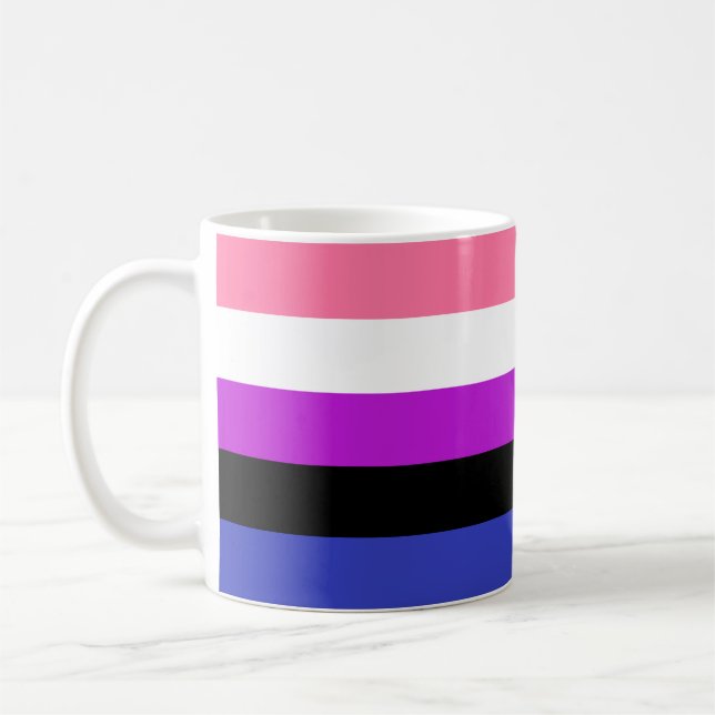 Genderfluid Flag Coffee Mug (Left)
