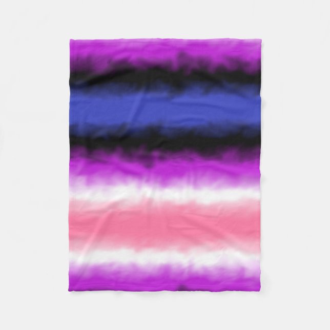 Genderfluid Flag Fleece Blanket (Front)