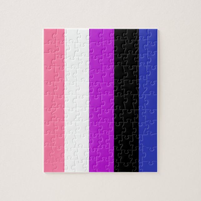 Genderfluid Flag Jigsaw Puzzle (Vertical)