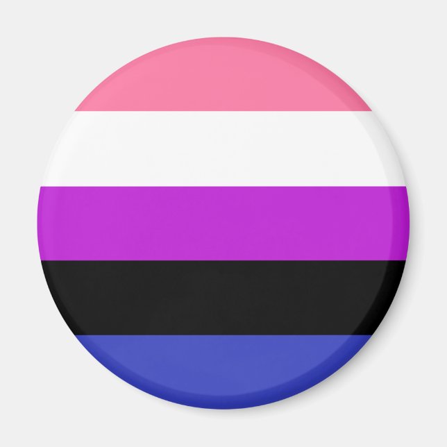 Genderfluid Flag LGBT Magnet (Front)