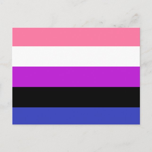 Genderfluid Flag Postcard (Front)