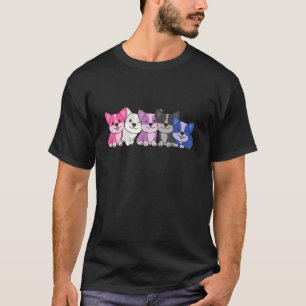 Genderfluid Flag Pride Lgbtq Dogs Genderfluid Corg T-Shirt
