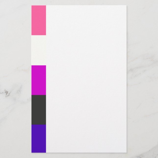 Genderfluid flag stationery (Front)