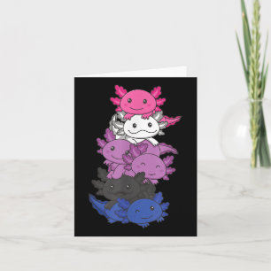 Genderfluid Gender Fluid Pride Lgbtq Axolotl _1  Card