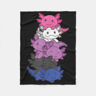 Genderfluid Gender Fluid Pride Lgbtq Axolotl _1 Fleece Blanket