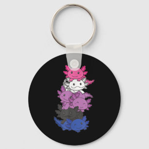 Genderfluid Gender Fluid Pride Lgbtq Axolotl _1 Key Ring