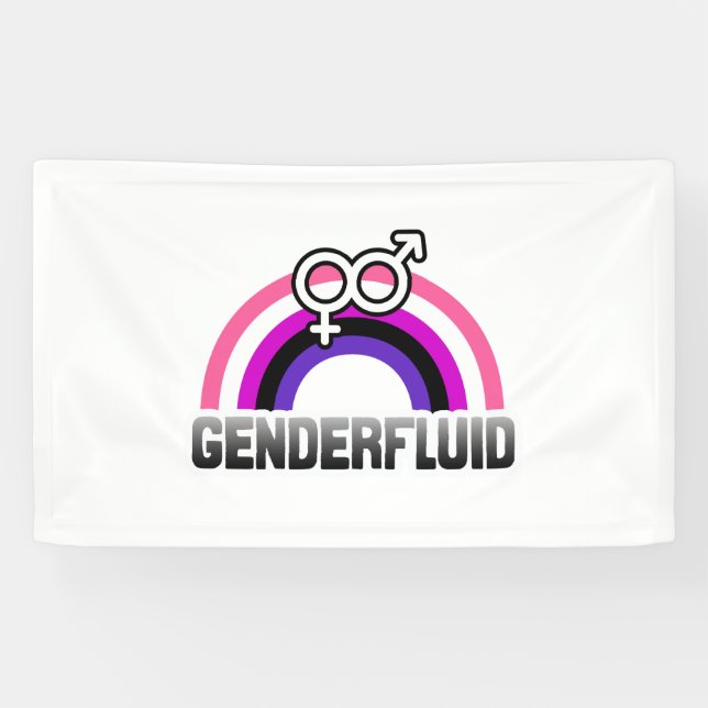 Genderfluid Gender Symbol Banner (Horizontal)