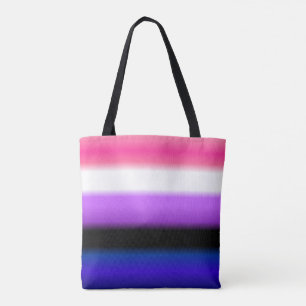 Genderfluid Gradient Pride Flag: Horizontal Tote Bag