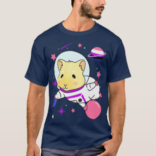 Genderfluid Guinea Pig In Space Genderfluid Pride T-Shirt