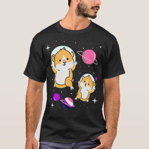 Genderfluid Hamster In Space Genderfluid Pride T-Shirt