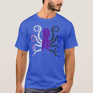 Genderfluid Heart Octopus LGBT-Q Cute Animal Pride T-Shirt