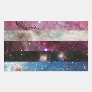 Genderfluid nebula flag stickers