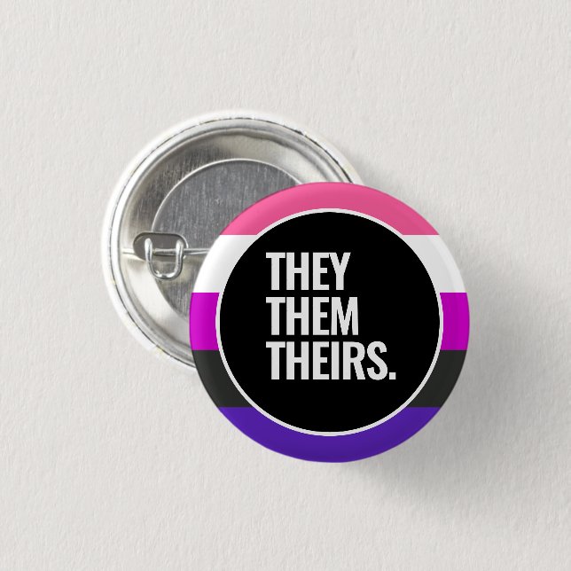 Genderfluid Pride 3 Cm Round Badge (Front & Back)