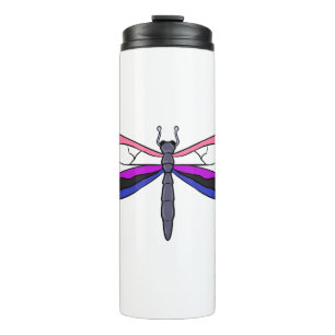 Genderfluid Pride Dragonfly Genderfluid Gift Thermal Tumbler
