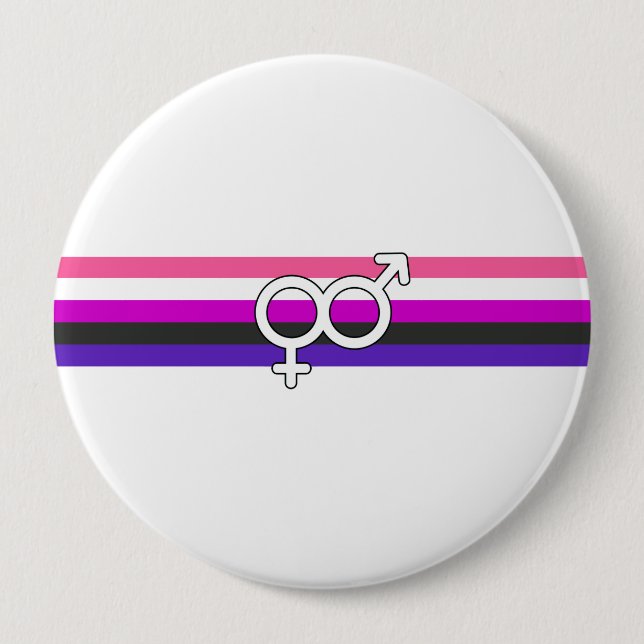 Genderfluid Pride Flag 10 Cm Round Badge (Front)