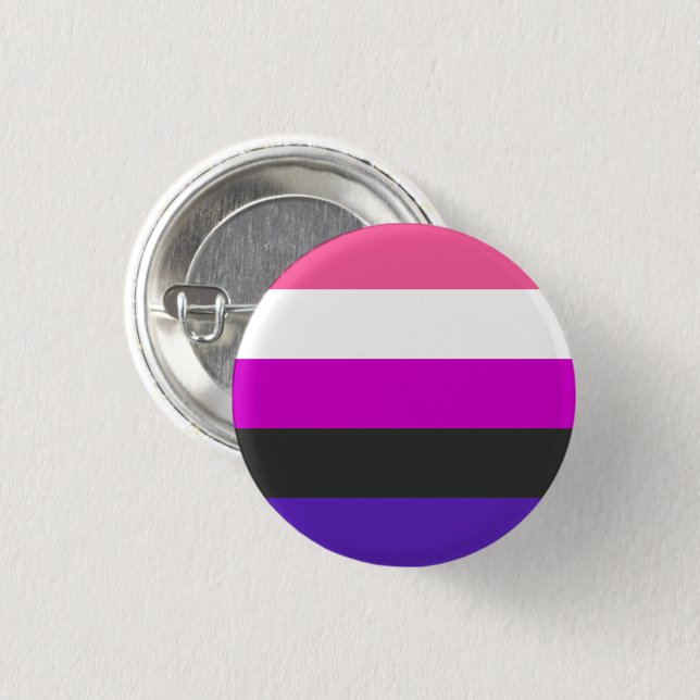 Genderfluid Pride Flag 3 Cm Round Badge (Front & Back)