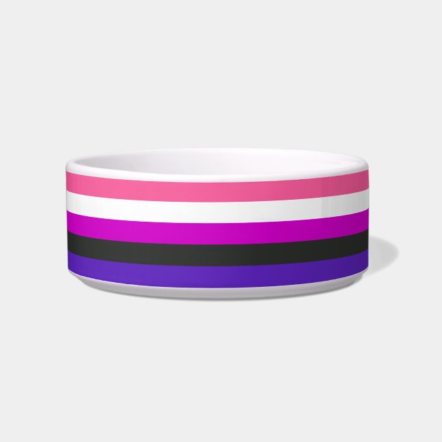 Genderfluid Pride Flag Bowl (Front)