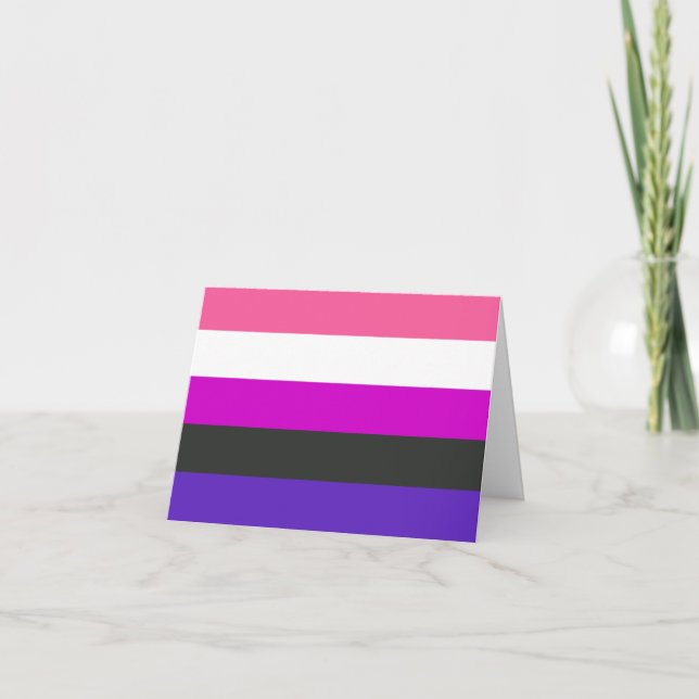 Genderfluid Pride Flag Card (Front)