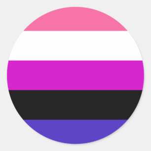 Genderfluid Pride Flag Classic Round Sticker
