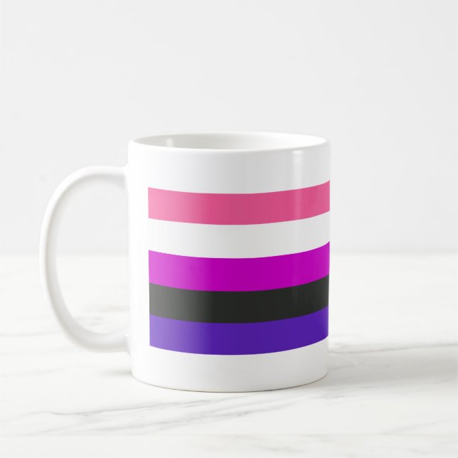 Genderfluid Pride Flag Coffee Mug (Left)
