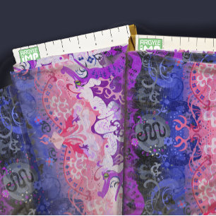 Genderfluid Pride Flag Colours Dragon Damask Fabric