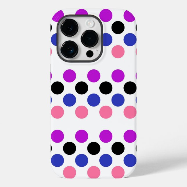 Genderfluid Pride Flag Colours Polkadots Case-Mate iPhone Case (Back)