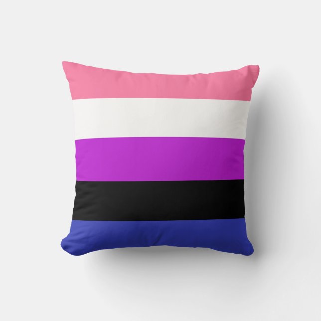 Genderfluid Pride Flag Cushion (Front)