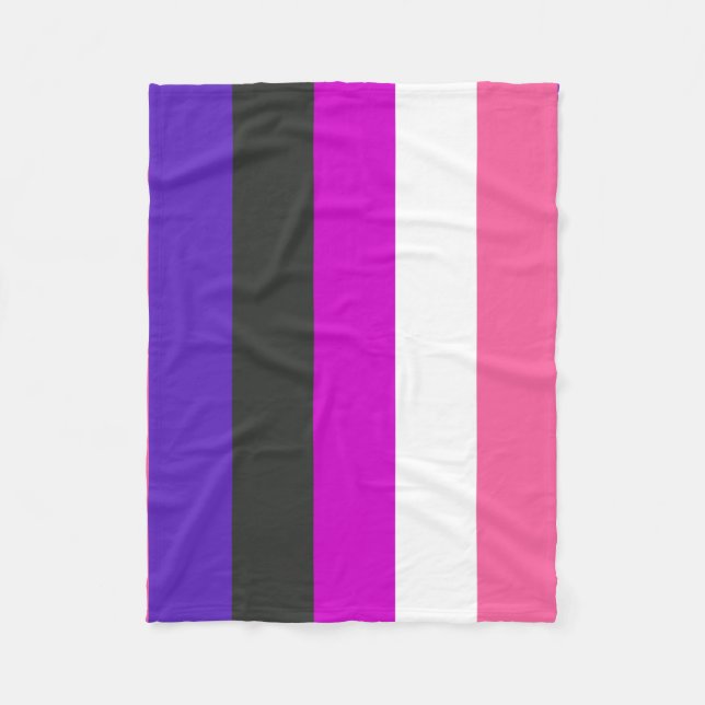 Genderfluid Pride Flag Fleece Blanket (Front)
